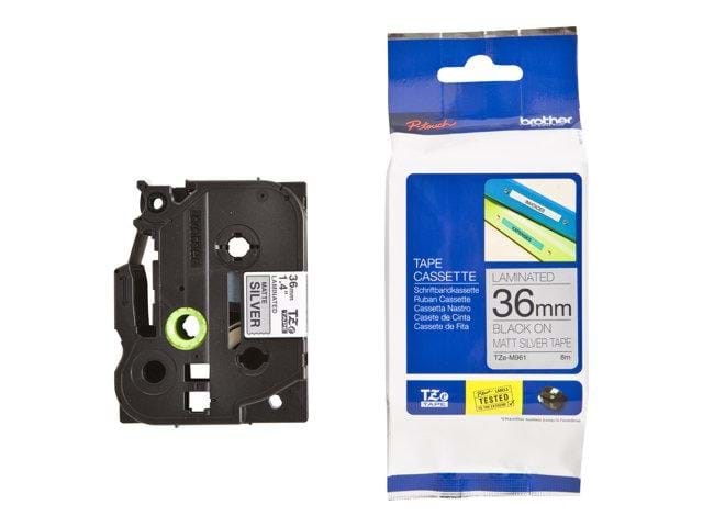 Brother Tape/36mm Black on Matt f P-touc - Papier Fotopapier Und Etiketten Tzem961