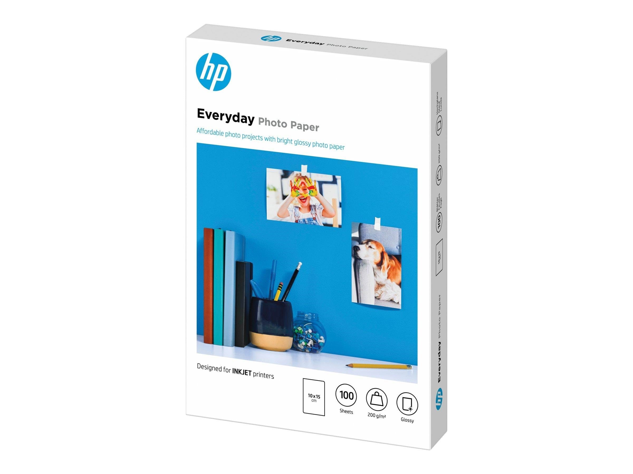 HP Everyday Glossy Photo Paper 200g 100 Pcs. - Papier Fotopapier Und Etiketten Cr757a