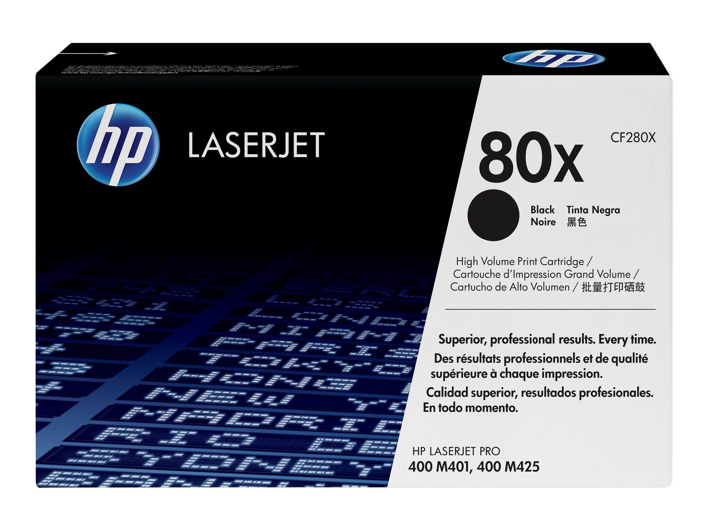 HP 80x / Cf280x - High Capacity - Black Toner - Tonerpatrone Schwarz - Druckerzubehoer Tinte Toner