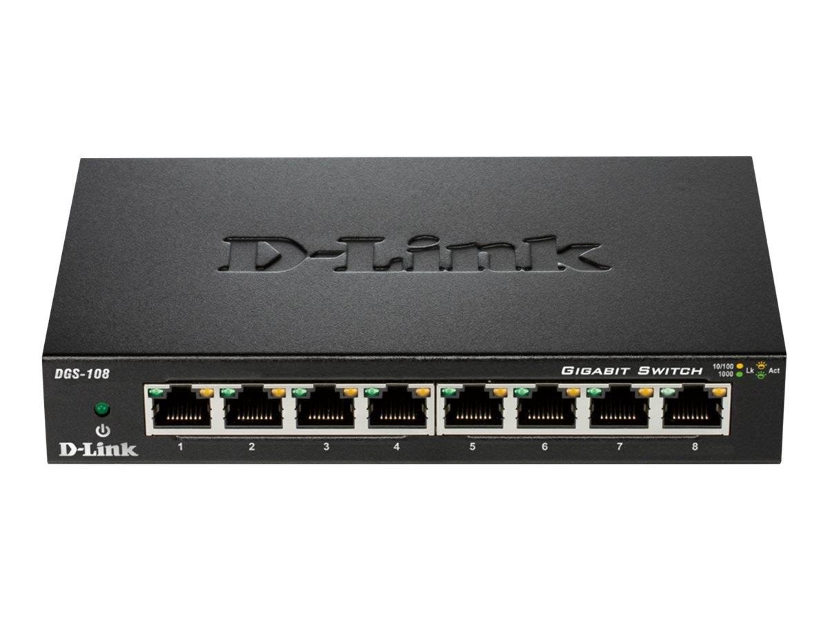 D-link Dgs-108 8-port Gigabit Unmanaged Desktop Switch - Switches