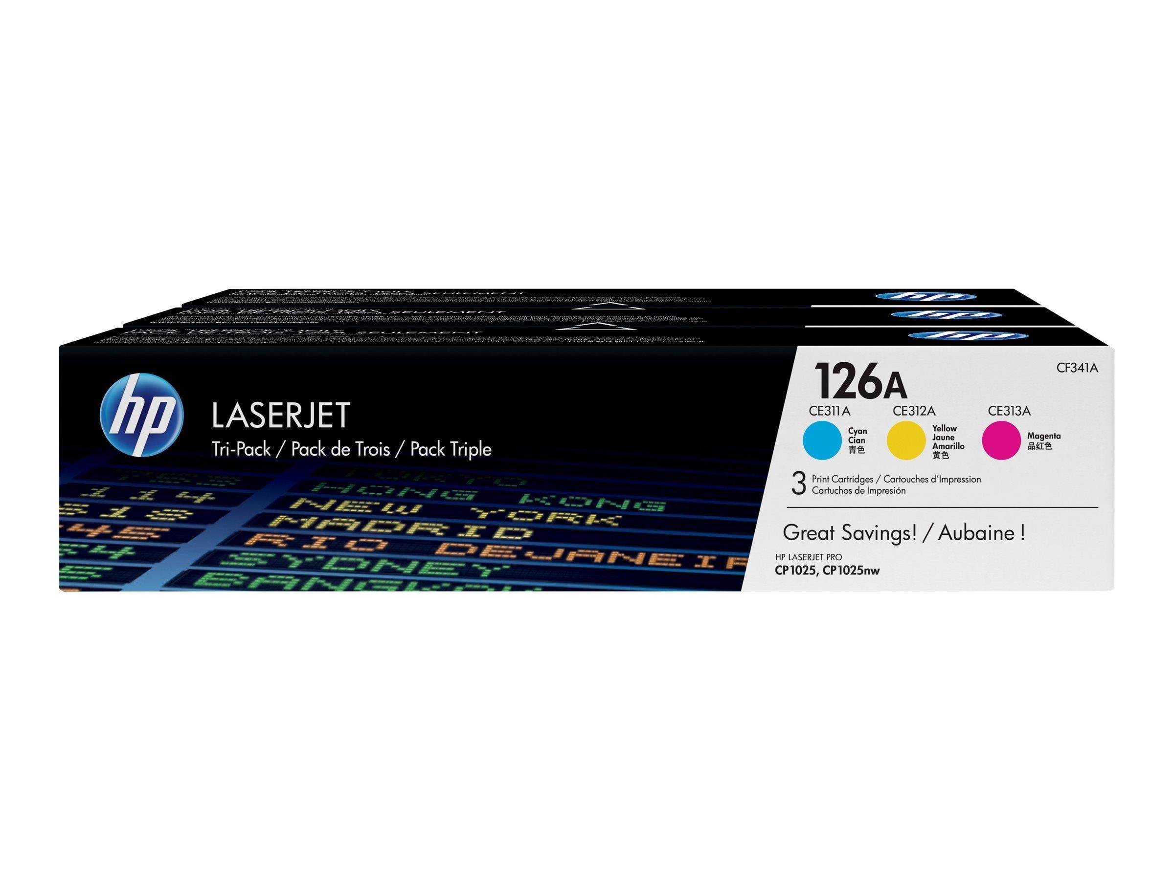 HP 126a / Cf341a - 3-pack Toner (Yellow Magenta Cyan) - Druckerzubehoer Tinte Toner