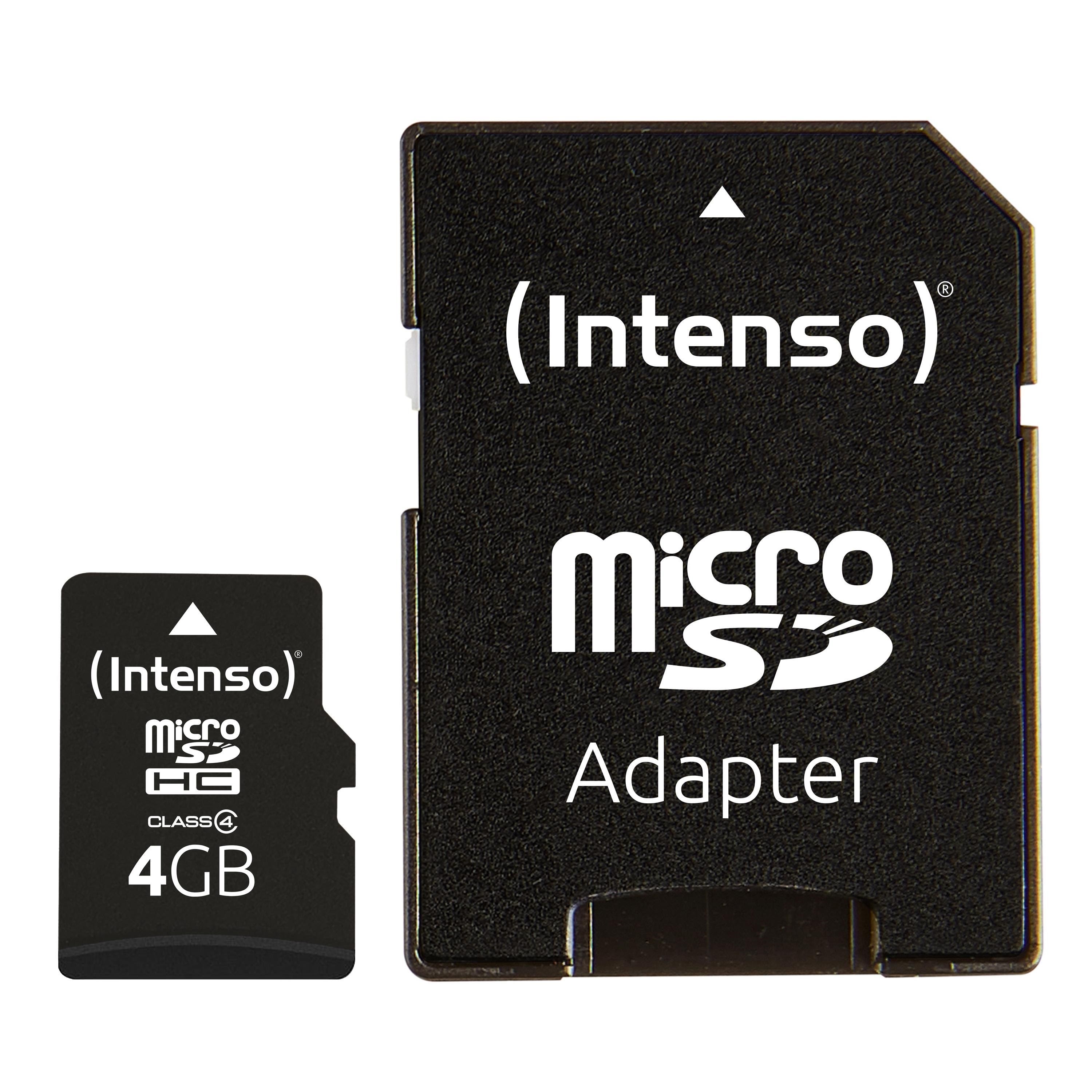 Intenso Mikro SD Card w/ Adapter - 4gb - Speicherkarten