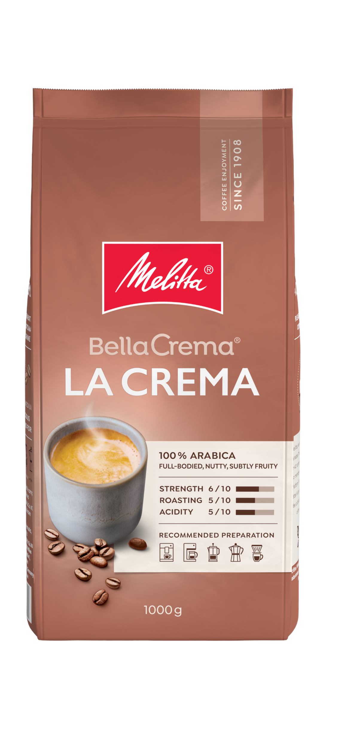 Melitta Bella Crema Lacrema 1 kg - Kaffeezubereitung