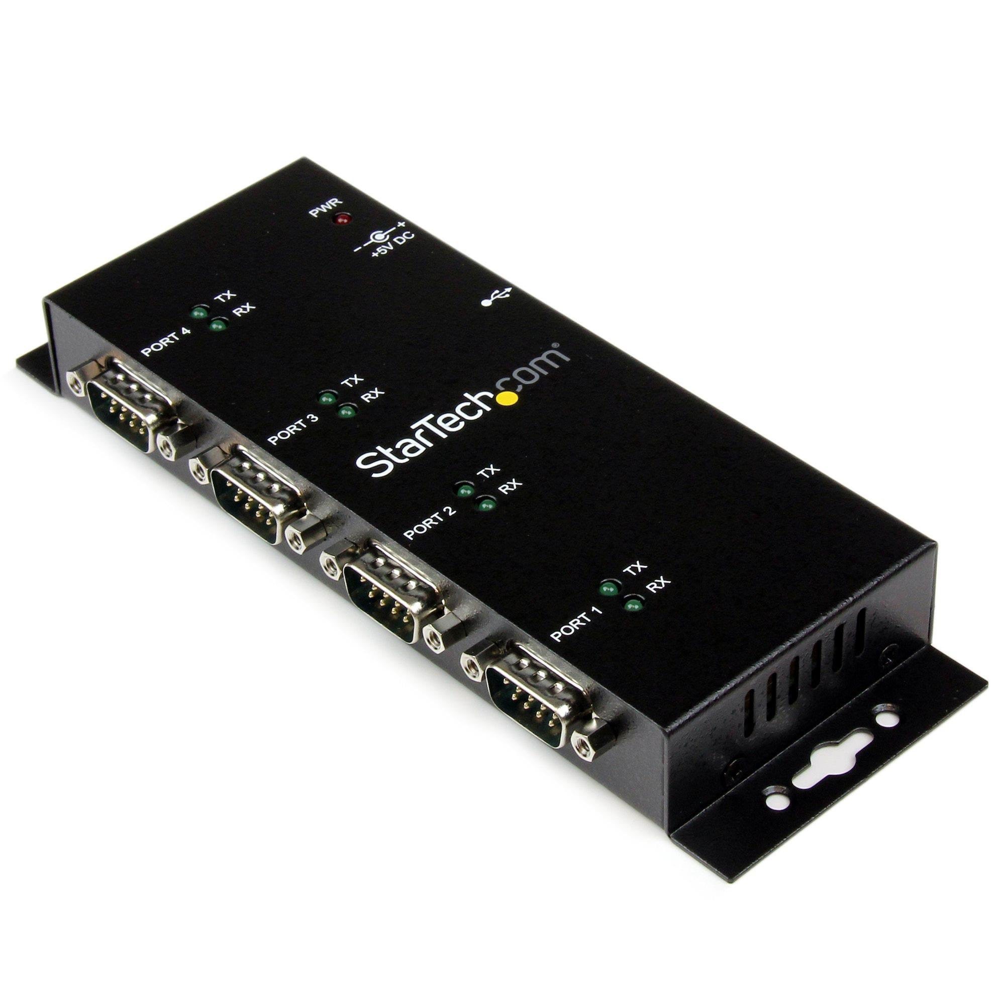 4 Port Usb zu Rs232 Serial Db9 Adapter Hub - Netzwerkadapter Netzkarte Druckserver Usw