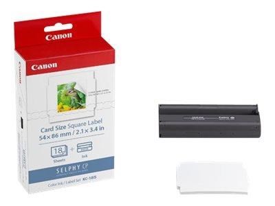 Canon Kc-18is Color Ink Stickers Set For Selphy - Papier Fotopapier Und Etiketten 7429b001
