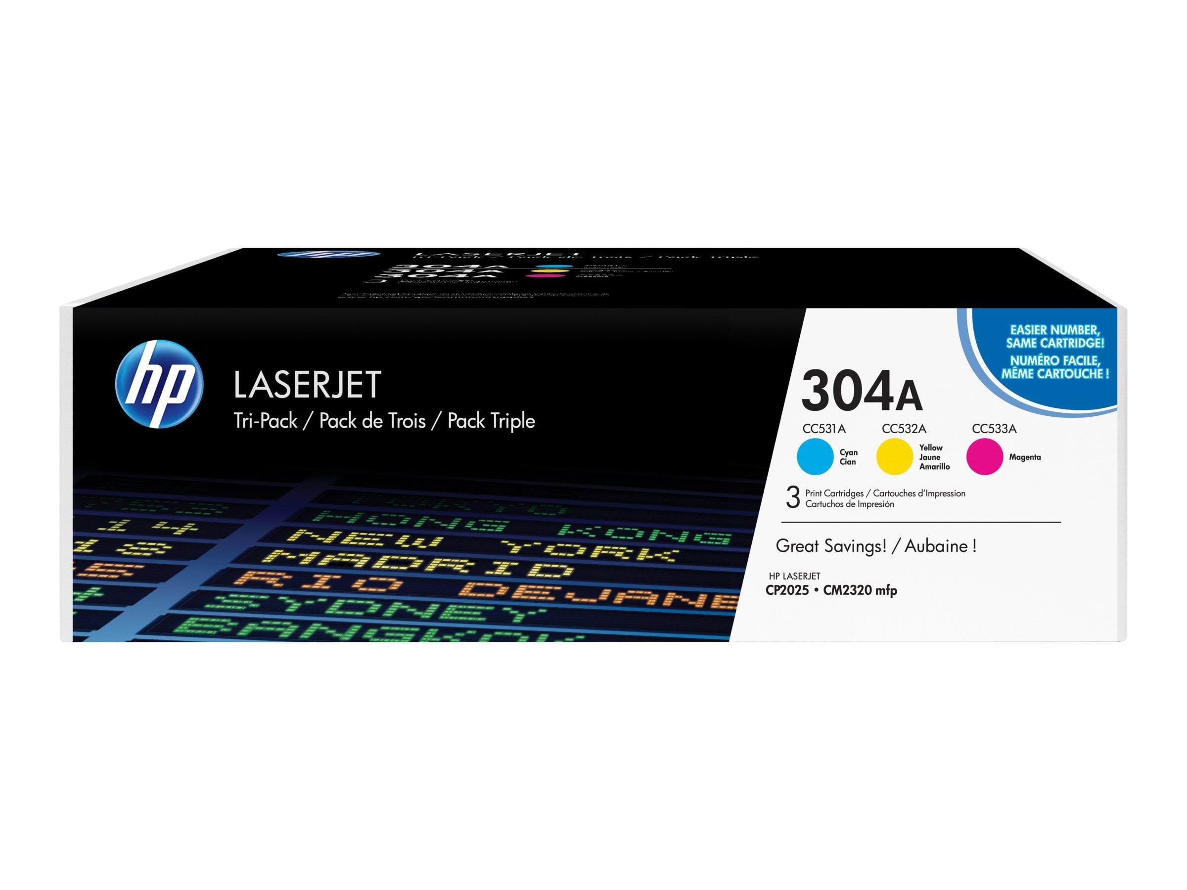 HP 304a / Cf372am 3-pack Yellow Cyan Magenta Toner - Druckerzubehoer Tinte Toner