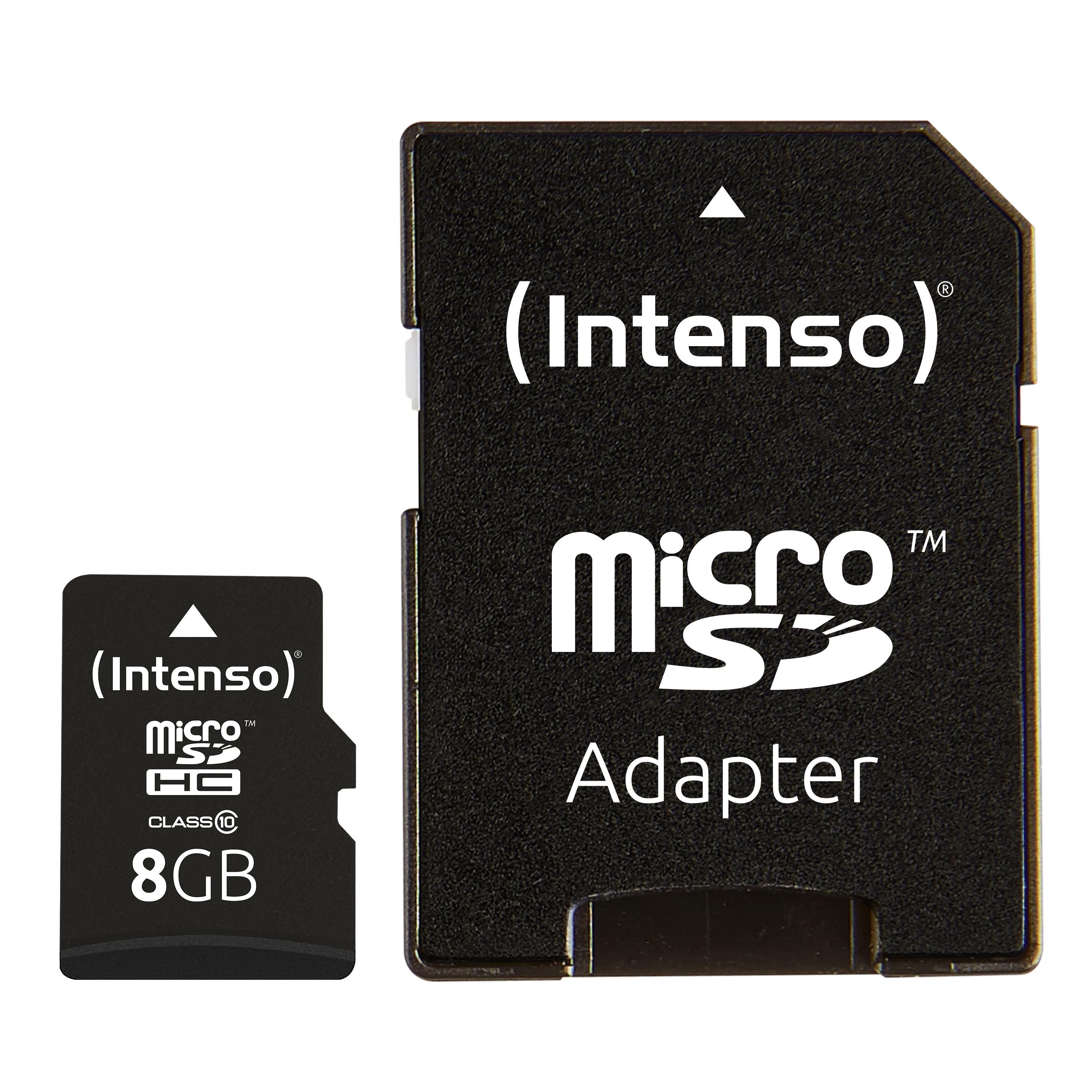 Intenso Microsd Class 10 - 20mb/s - 8gb - Speicherkarten 3413460
