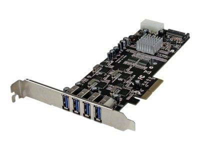 4 Port Quad Bus Pci Express Pcie Usb 3.0 Card w/ Uasp & Strom - Controller Pexusb3s44v