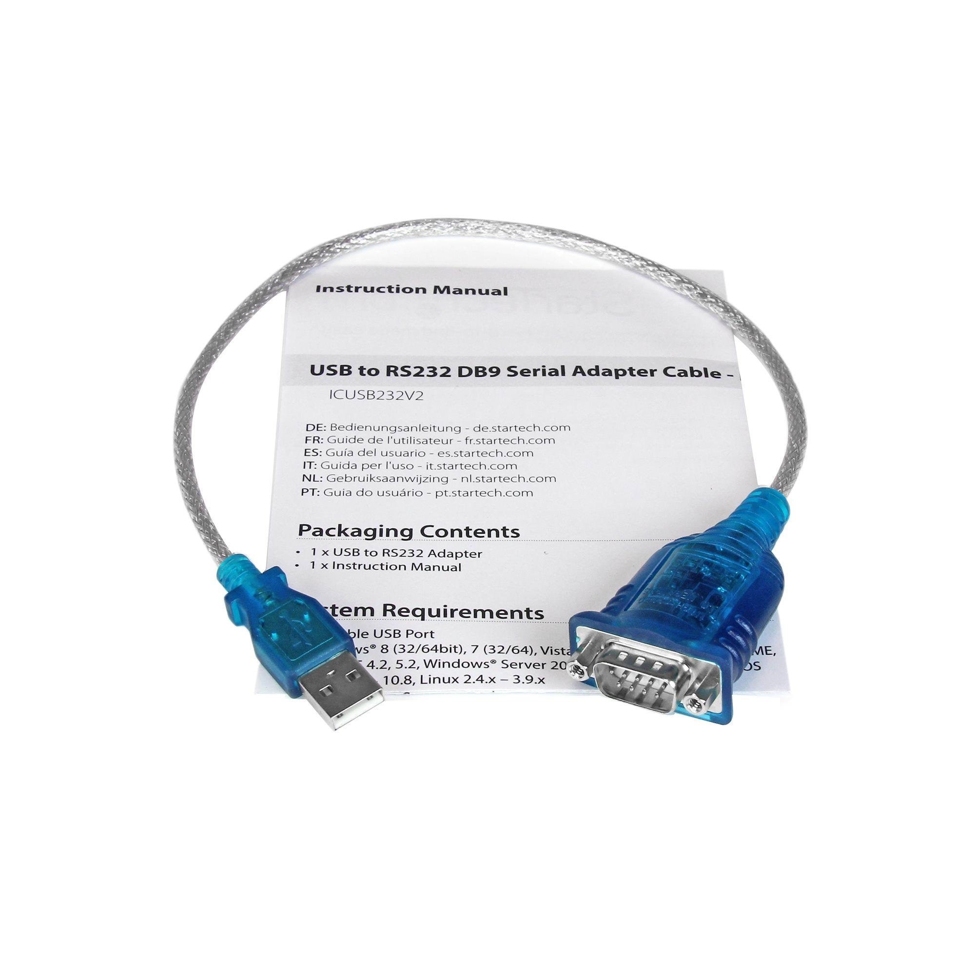 1 Port Usb zu Rs232 Db9 Serial Adapter Kabel - Netzwerkadapter Netzkarte Druckserver Usw