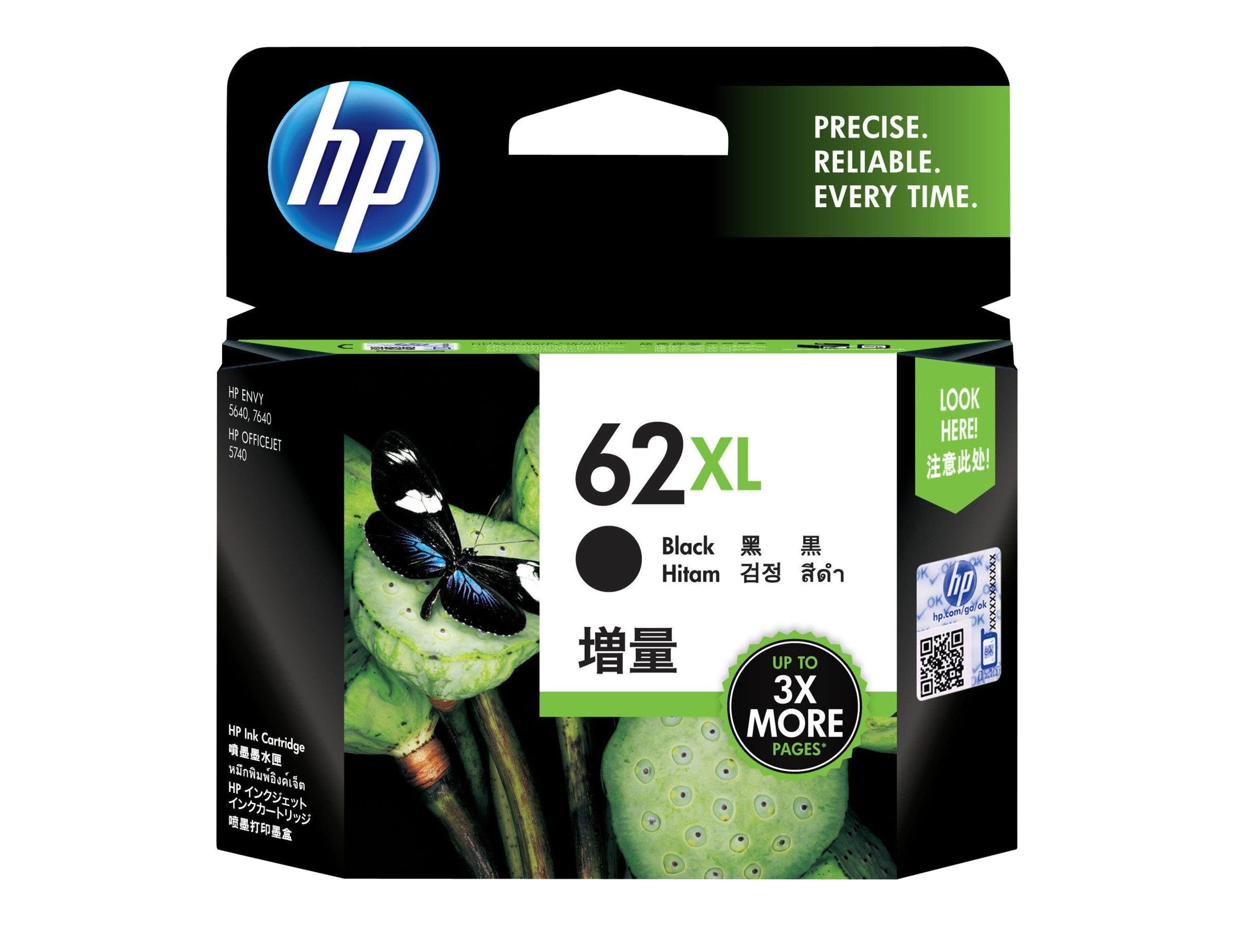HP 62xl / C2p05ae High Capacity Black Ink - Druckerzubehoer Tinte Toner