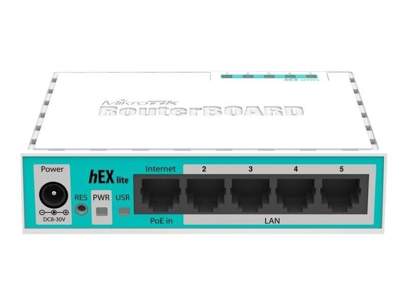 Mikrotik Hex Lite Rb750r2 5x Ethernet 850mhz Cpu 64mb Ram Mpls Router Routeros L4 - Router Without Wireless Network - Wlan Router