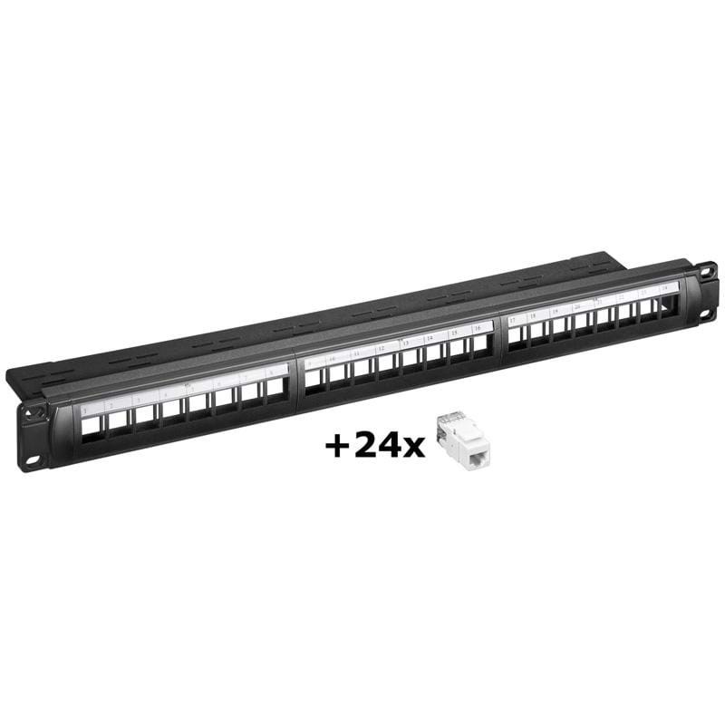 Pro Net Keystone Panel 24x Cat6 (Set) - Netzwerkzubehoer