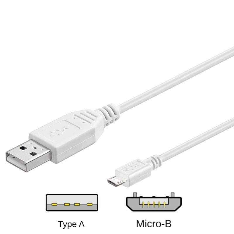 Pro Usb-a Usb Micro-b - 5m - Weiß - Usb Kabel 4040849961953