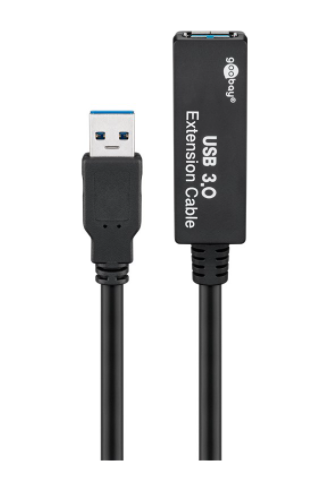 Pro Usb 3.0 Extension Active A/a - 5m - Usb Kabel Schwarz 4040849957277