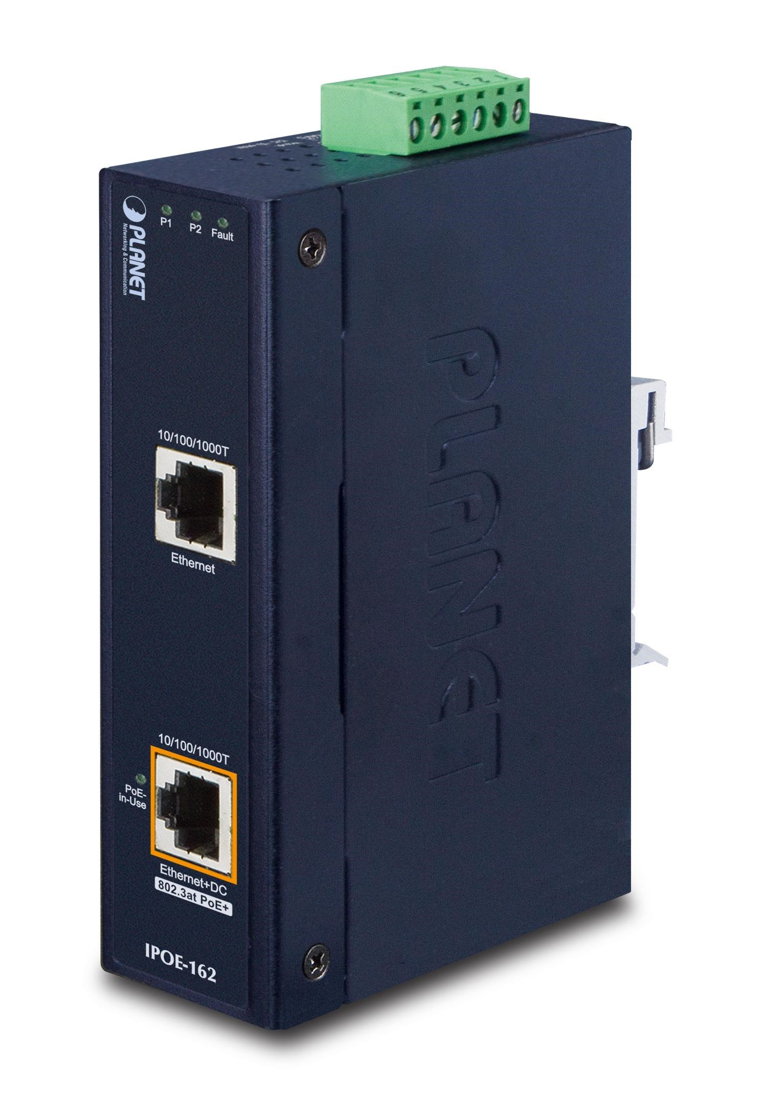 Planet Ipoe-162 Industrial Ieee 802.3at Gigabit Power Over Ethernet Plus Injector (Mid-span) - Poe Injektor