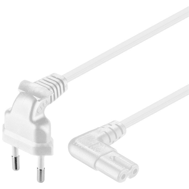 Pro Stromkabel C7 (2 Pins) - Weiß - 3m - 90° - Stromkabel Extern 4040849973567