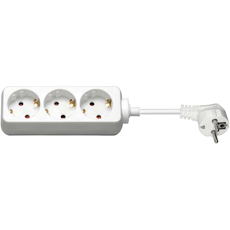 Pro Strom Sockel x3 - Weiß - 1.5m - Stromkabel Extern 4040849512933