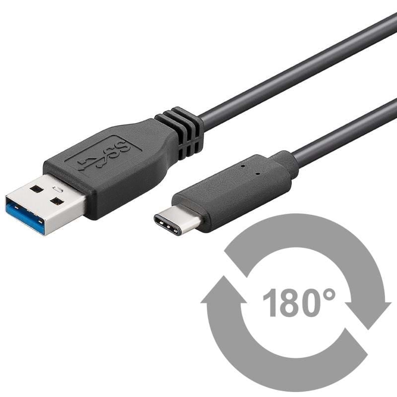 Pro Usb-a Usb-c - 0.5m - Usb 3.0 - Schwarz - Usb Kabel