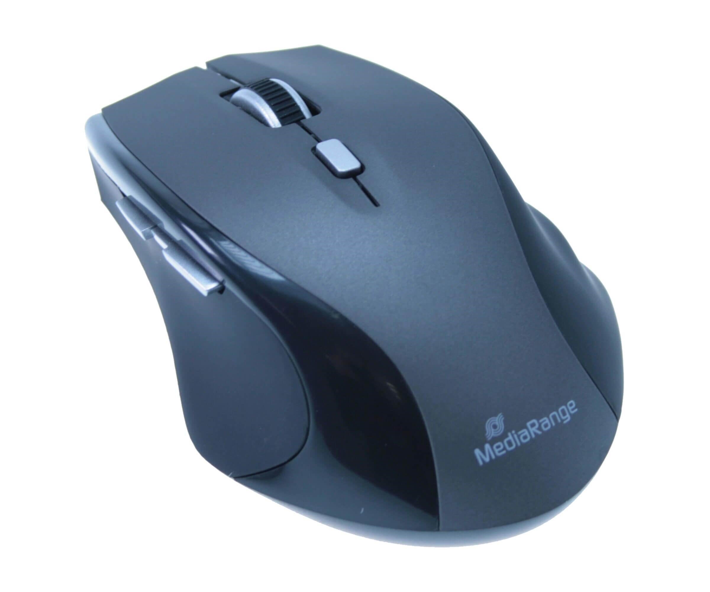 Mediarange Wireless Optical Mouse - Black/grey - Maus (Grau)