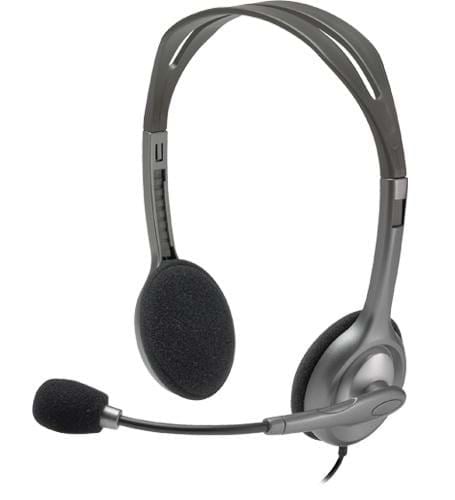 Kopfhörer - Logitech H111 Stereo Headset - Black - Kopfhoerer/headsets Schwarz 981-000593