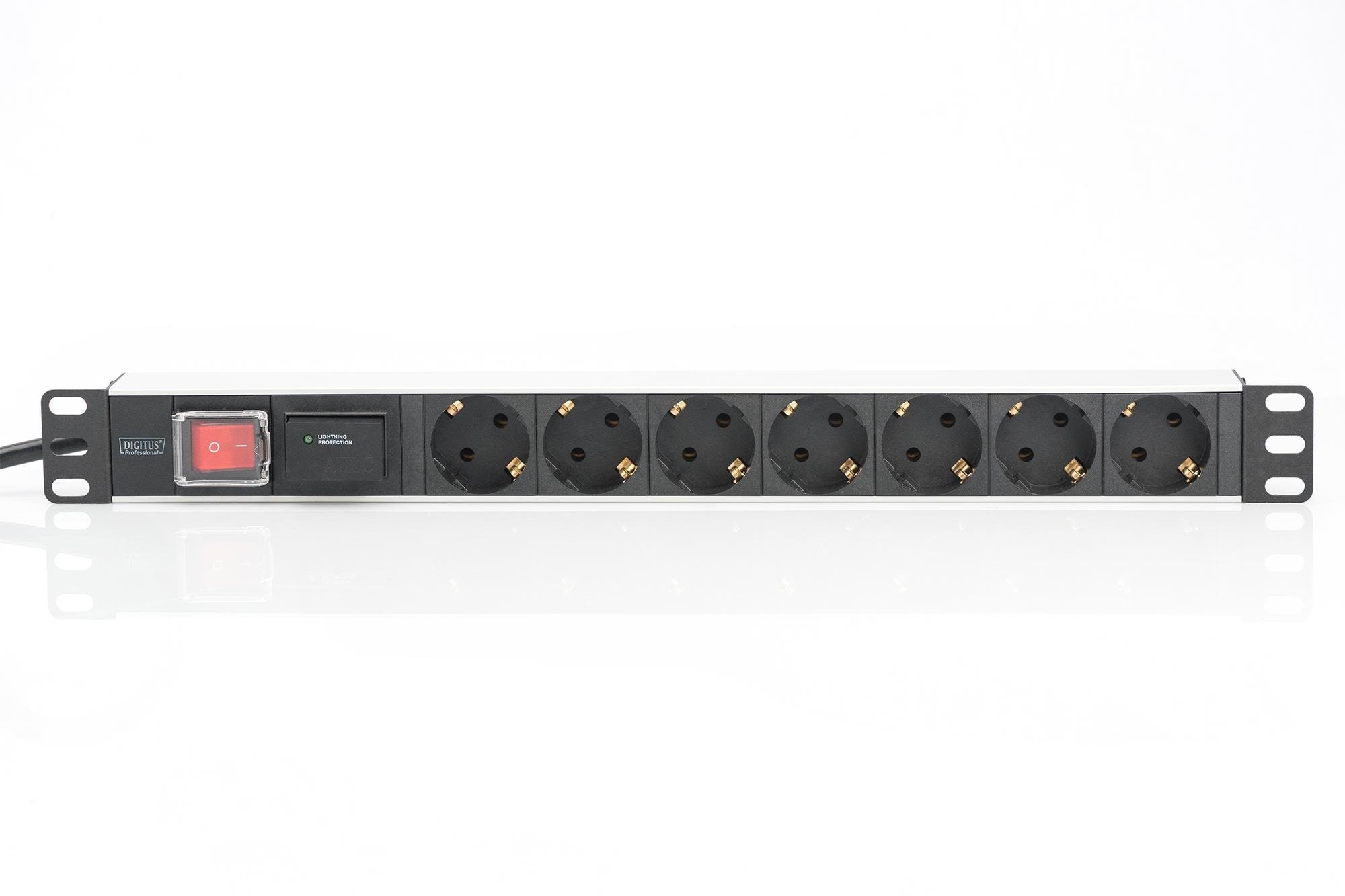 Digitus 7-port - 1U - Aluminum Pdu - Stromkabel Extern Grau Dn-95407