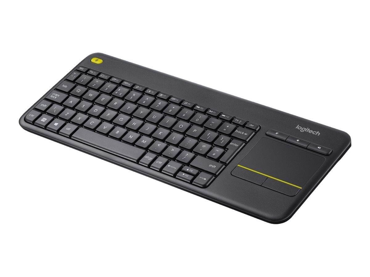 Logitech K400 Plus Ergonomic Wireless Touch - Tastatur - Englisch (UK) - Schwarz - Tastaturen 920-007143