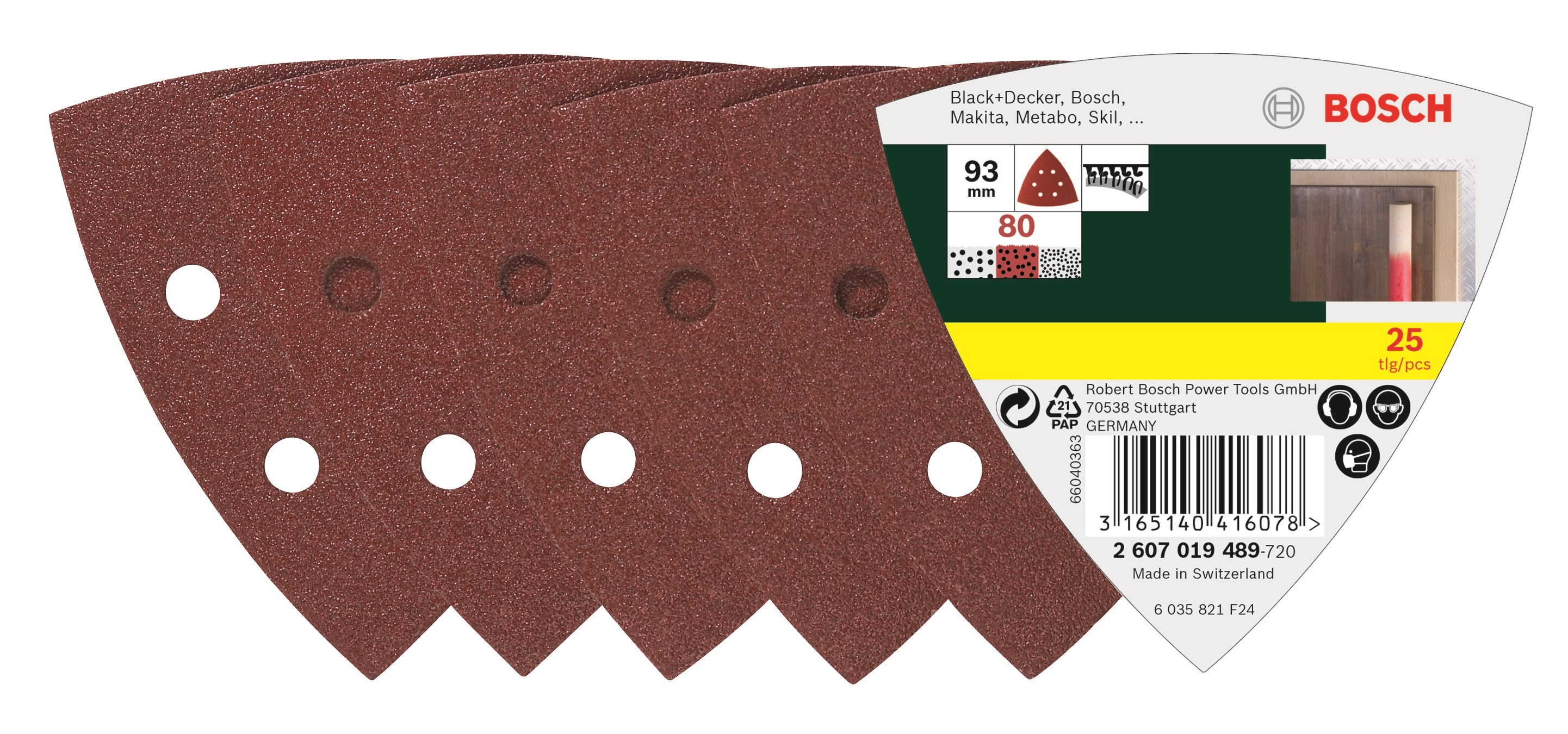 Bosch 25-pcs. Delta Sander Sheet Set G80 - Schleifmaschine