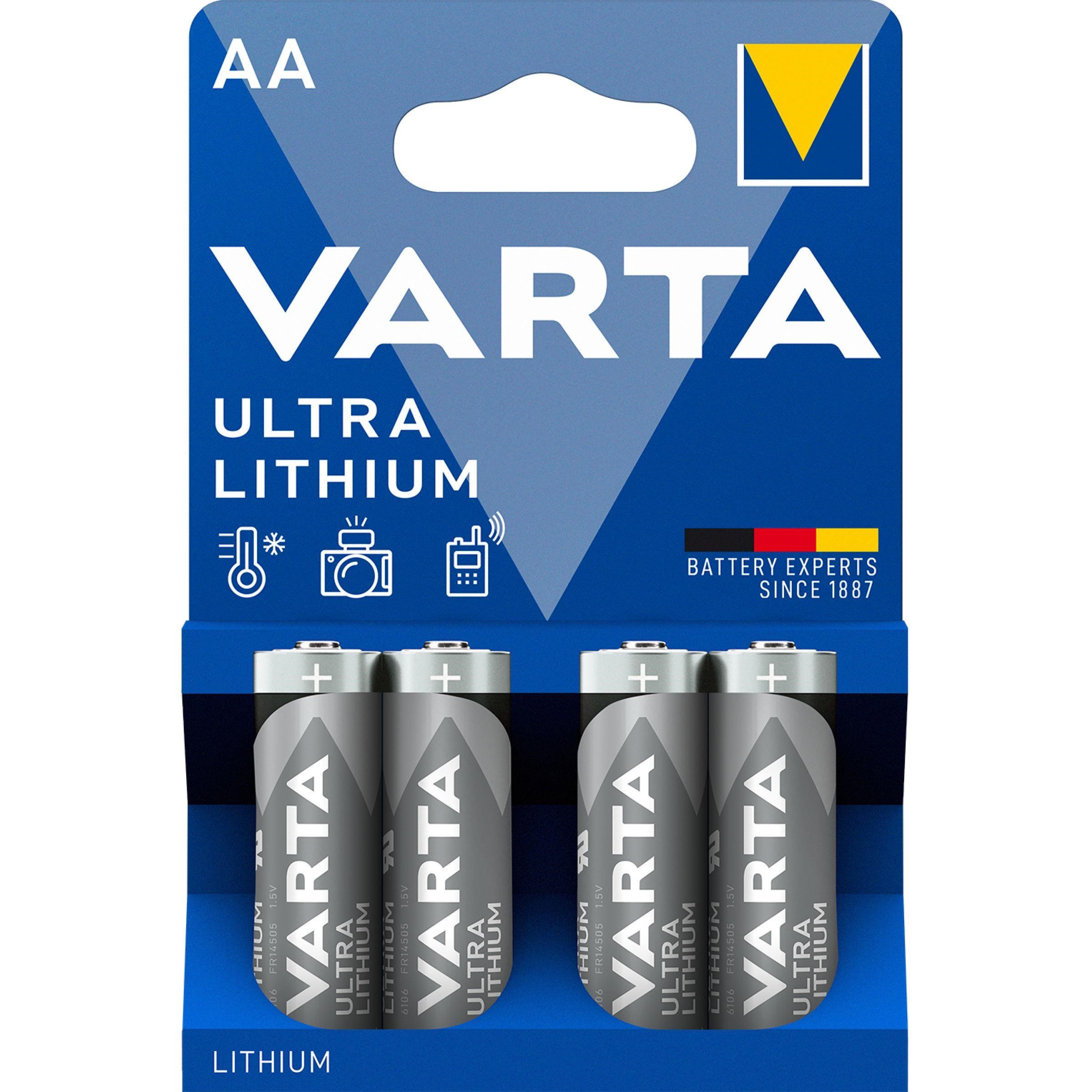 Varta Ultra Lithium - AA (4-pack) - Batterien Und Akkus 06106301404