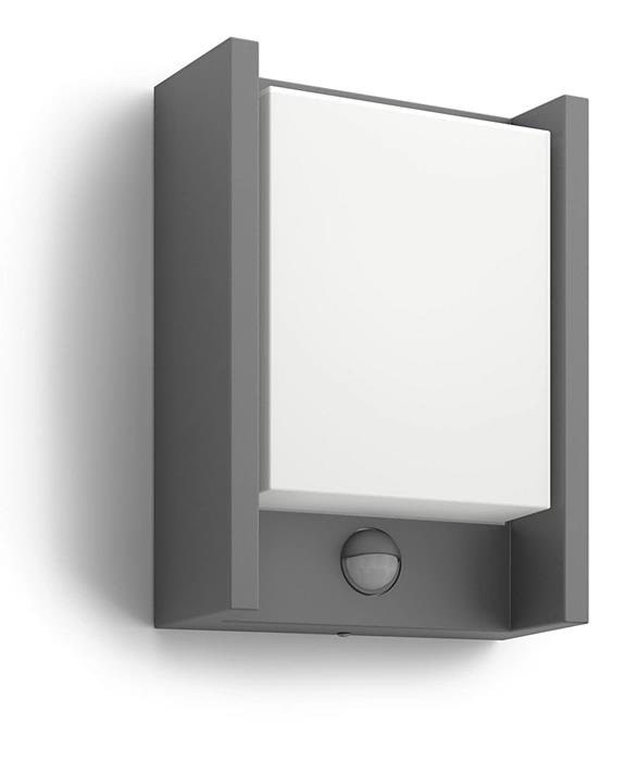 Philips Arbour Außenwandleuchte Mit Sensor, Led 6W, Anthrazit - Lampen