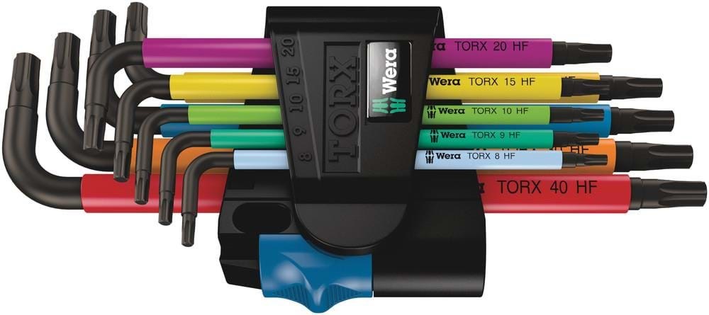 Wera 967 Sl/9 Torx HF Multicolour Winkelschlüsselsatz Mit Haltefunktion, 9-teilig - Handwerkzeuge
