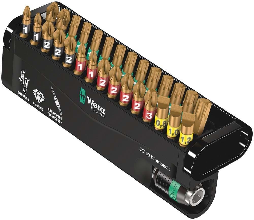 Wera Bit-sortiment, Bit-check 30 Diamond 1, 30-teilig - Bohrer Bits