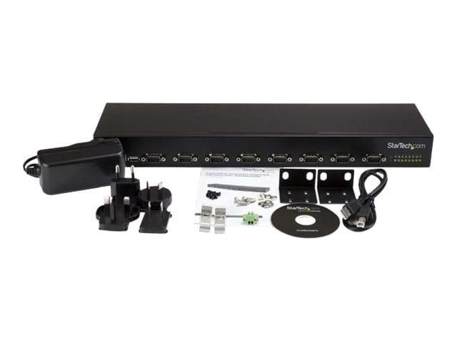 8 Port Usb to Serial Adapter Hub - Usb to Rs232 Daisy Chain - Netzwerkadapter Netzkarte Druckserver Usw Icusb23208fd
