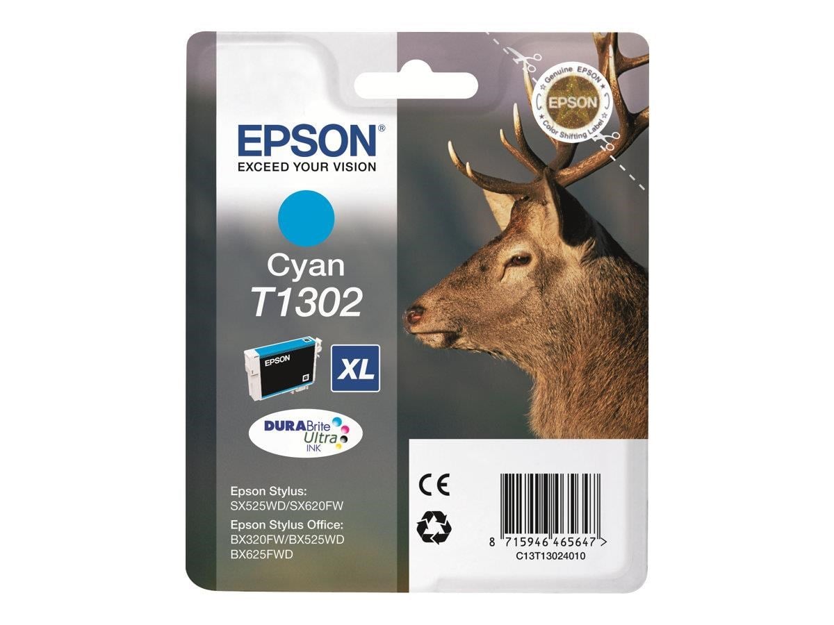 Epson T1302 - Cyan Ink - Druckerzubehoer Tinte Toner C13t13024012