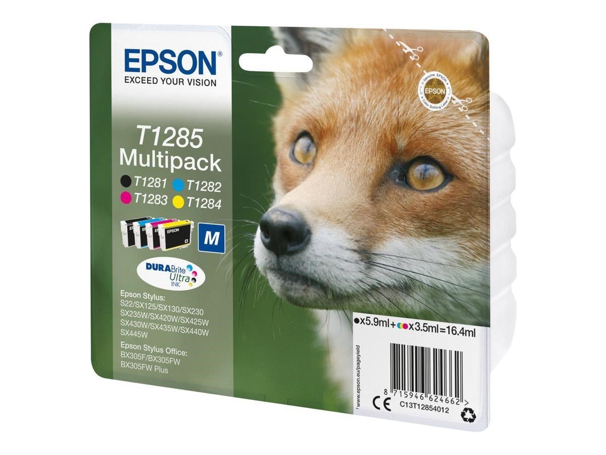 Epson T1285 4-pack Black Yellow Cyan Magenta - Druckerzubehoer Tinte Toner
