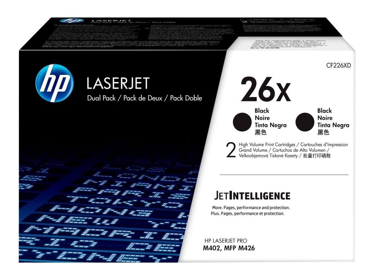 HP 26x / Cf226xd 2-pack High Capacity Black Toner - Druckerzubehoer Tinte Toner