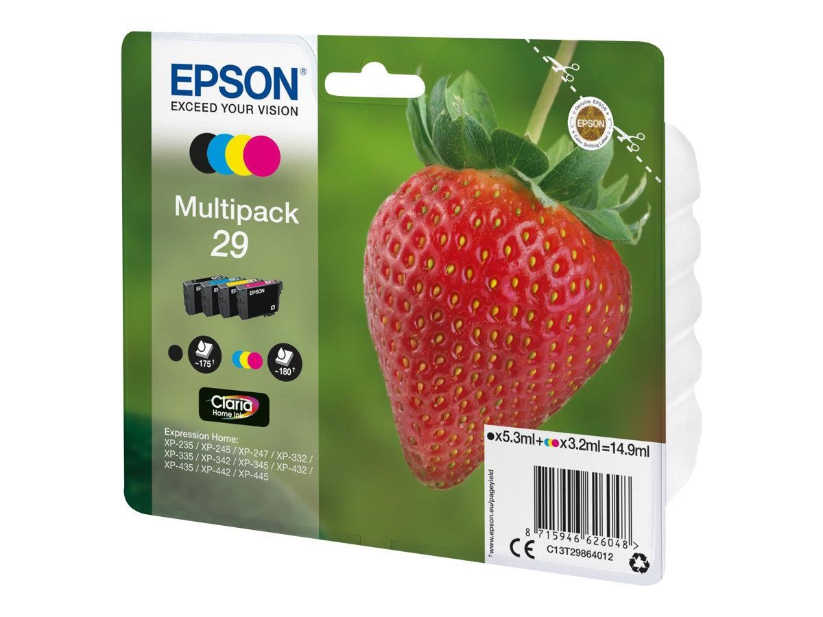 Epson 29 Multipack (Black Yellow Cyan Magenta) Ink - Druckerzubehoer Tinte Toner