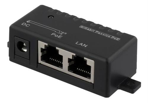 Deltaco Poe-109 Poe Gigabit Injector For Poe/poe+ 1000mbps 48v/1a Black - Poe Injektor
