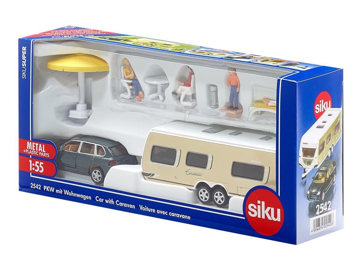 Siku Siku 1:55 Auto Mit Wohnwagen - Spielzeugauto