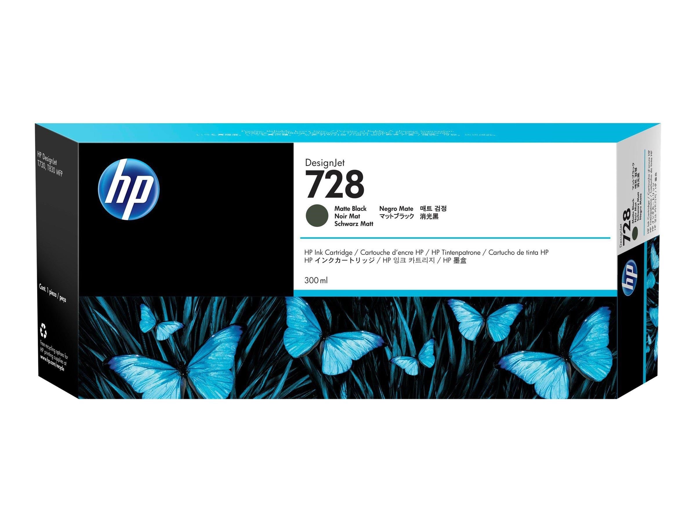 HP 728 / F9j68a Matte Black Ink - Druckerzubehoer Tinte Toner Matt Schwarz