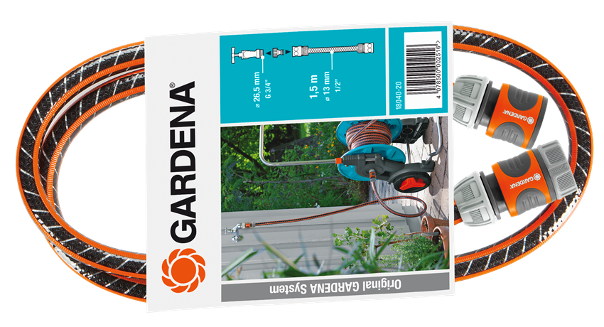 Gardena Anschlussgarnitur Comfort Flex 13 mm (1/2"), 1,5 m - Gartenbewaesserung 18040-20