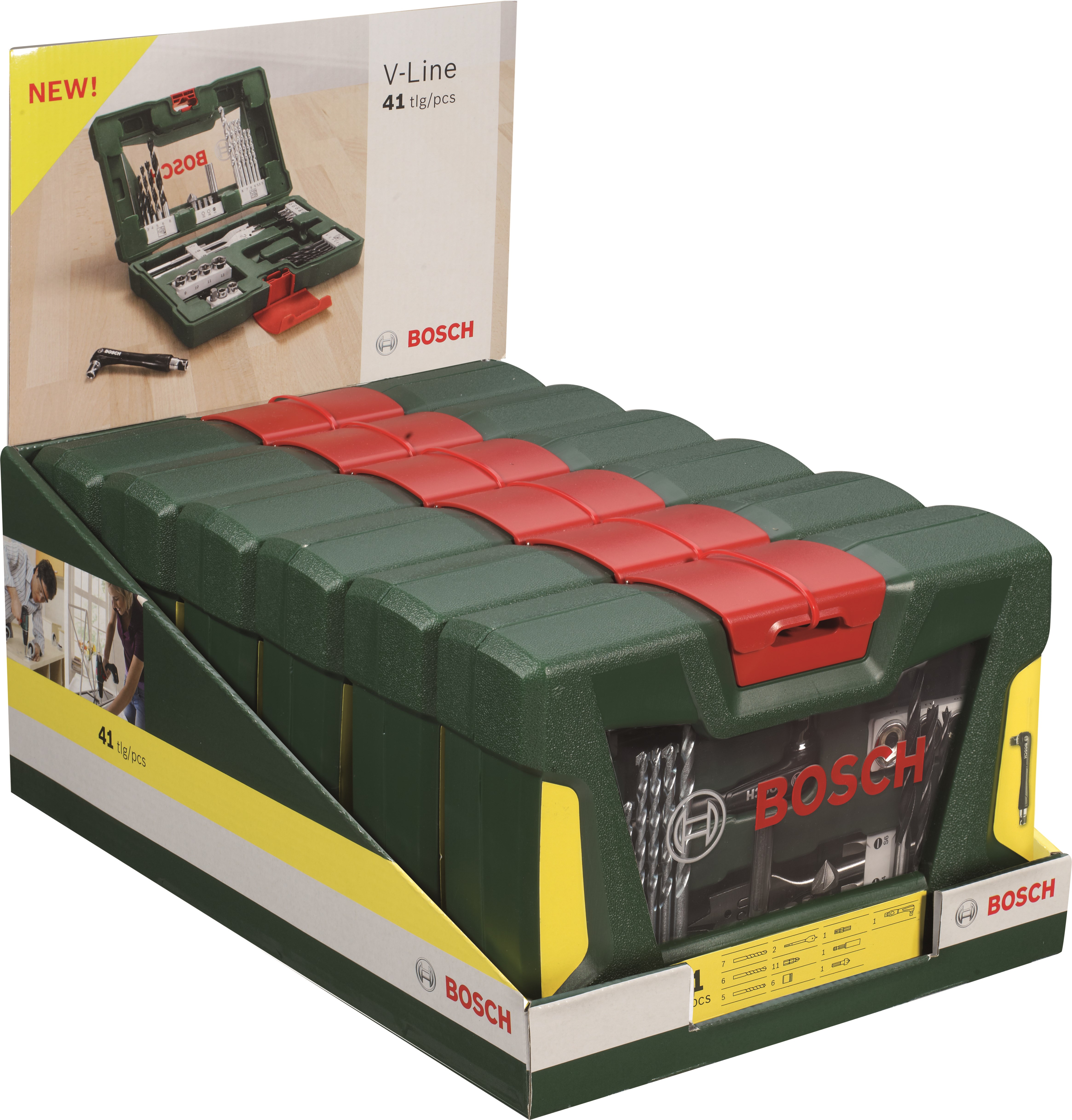 Bosch Bor OG Bitssæt V-line 41 Dele PL - Haus Garten 2607017305