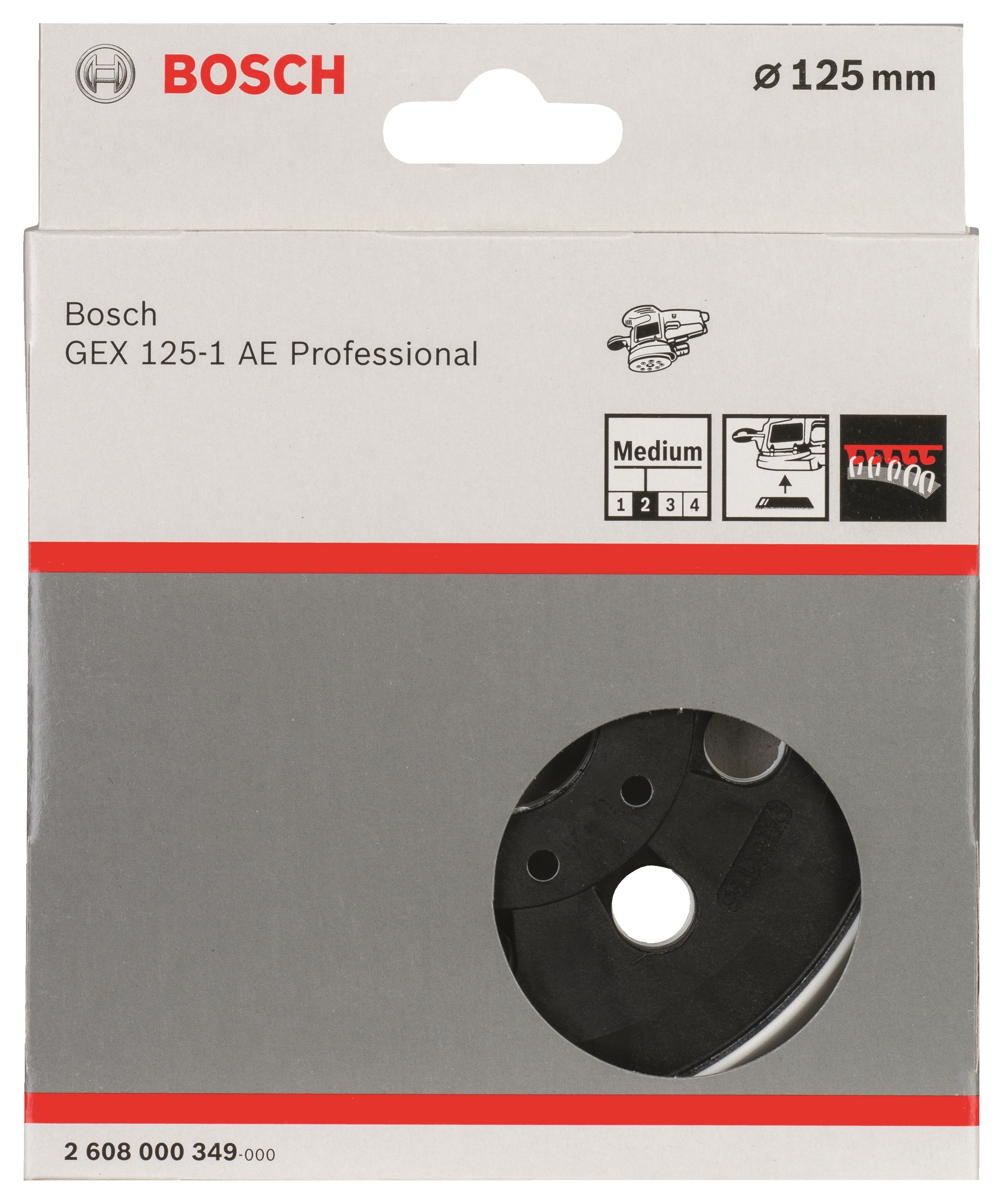 Bosch Slibeplade Medium Til Gex 125-1 AE - Schleifmaschine