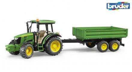 Bruder John Deere 5115m Tractor With Tipping Trailer - Spielzeugauto 2108
