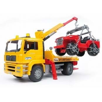 Bruder Man Tga Breakdown-truck With Cross Country Vehicle - Spielzeugauto
