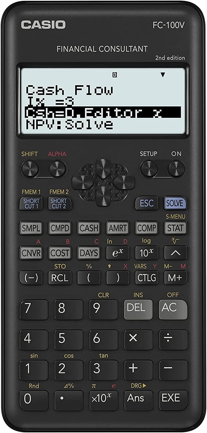 Casio Fc-100v Financial Calculator - Black - Taschenrechner