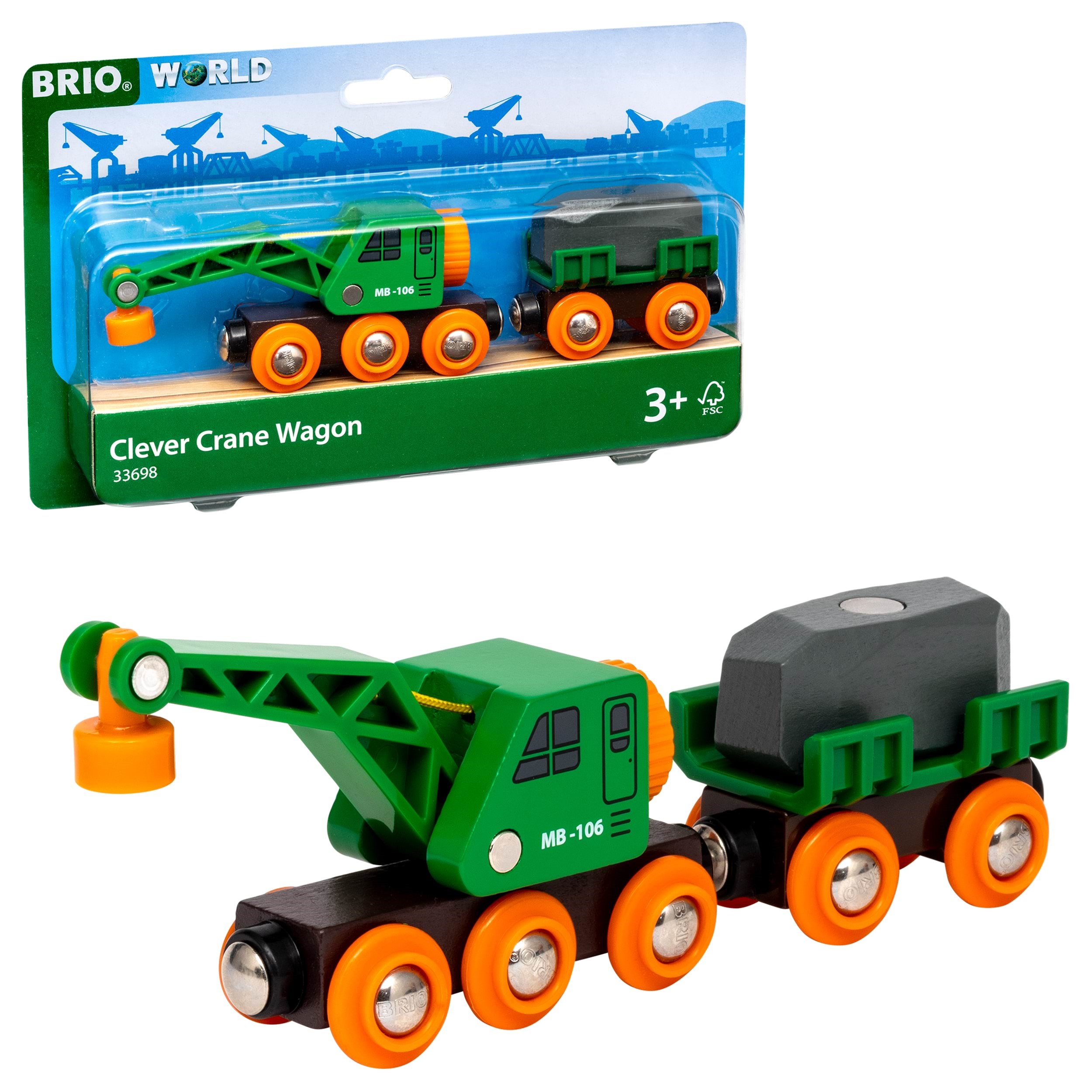 Brio Grüner Kranwagen Mit Anhänger - Brio Train 33698