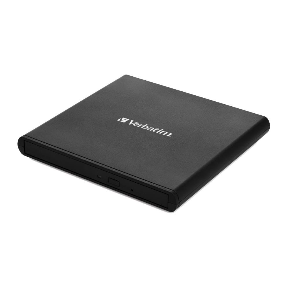 Verbatim Slimline Cd/dvd Writer - Usb 2.0 - Black - Dvd-rw (Brenner) - Usb 2.0 - Schwarz - Optisches Laufwerk Dvd BR Floppy