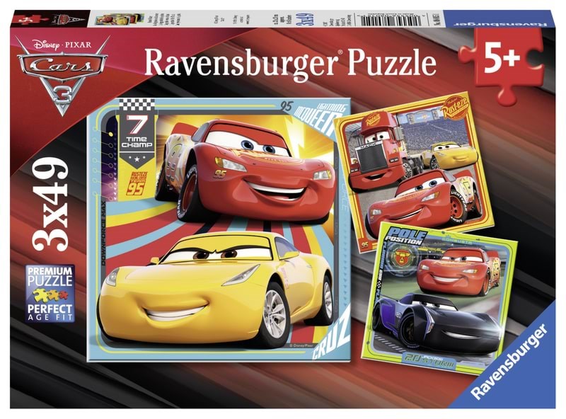 Ravensburger Cars Legends Of The Track 3x49p - Puzzle