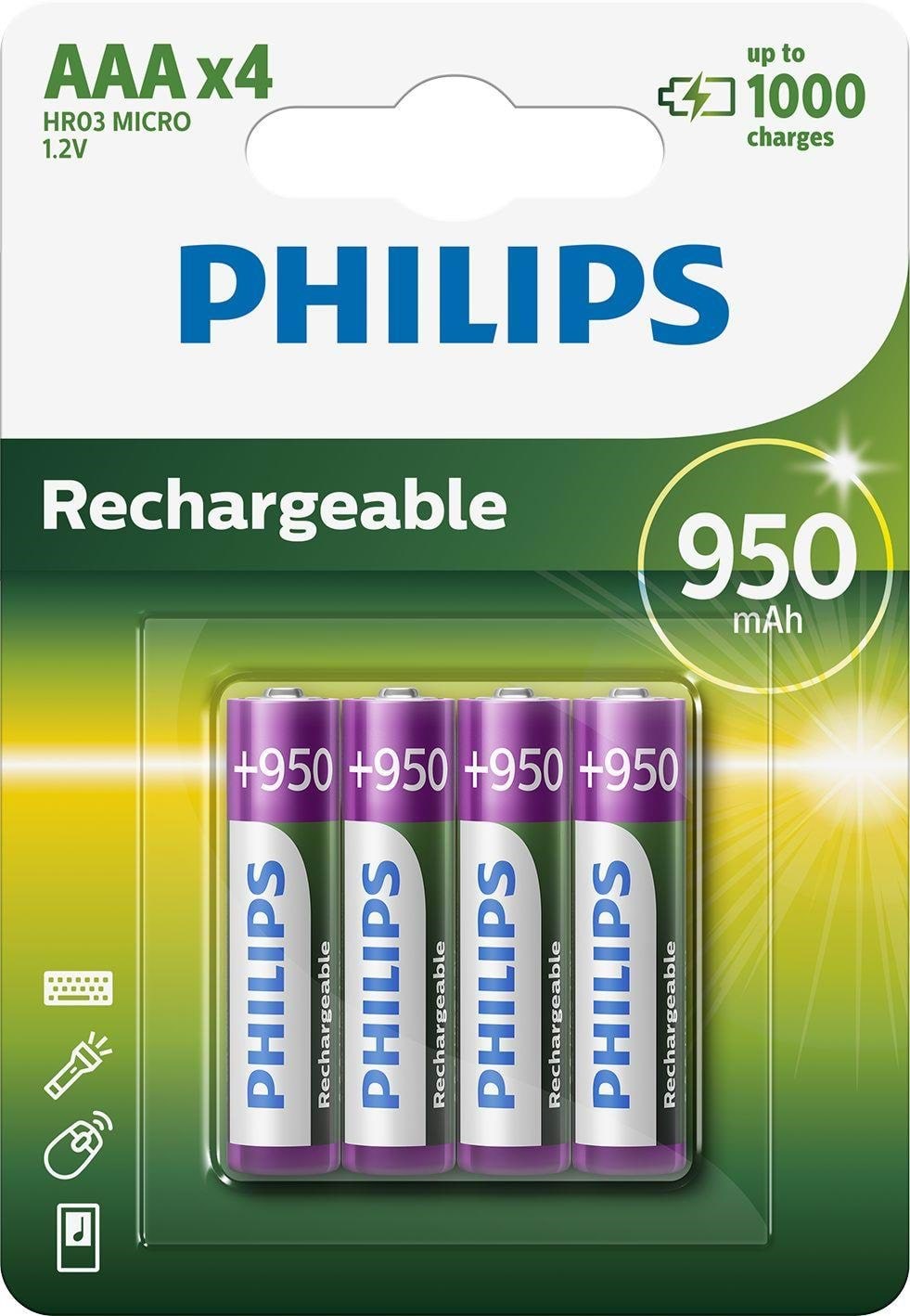 Philips Rechargeable Aaa - Batterien Und Akkus R03b4a95/10