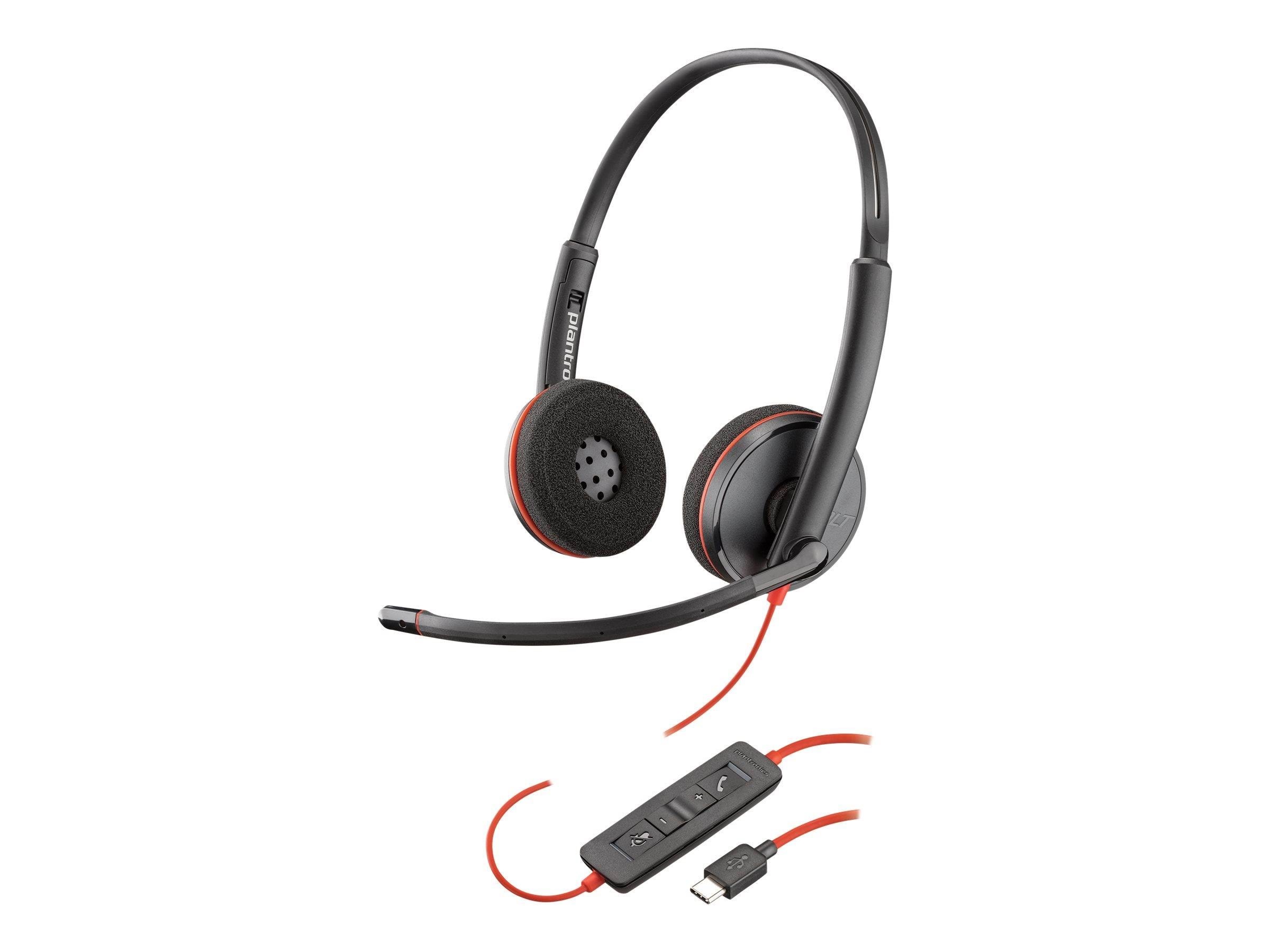 Kopfhörer - HP Poly Blackwire 3220 Usb-c-stereoheadset + Usb-c/a-adapter (Bulk) (8x228a6) - Kopfhoerer/headsets